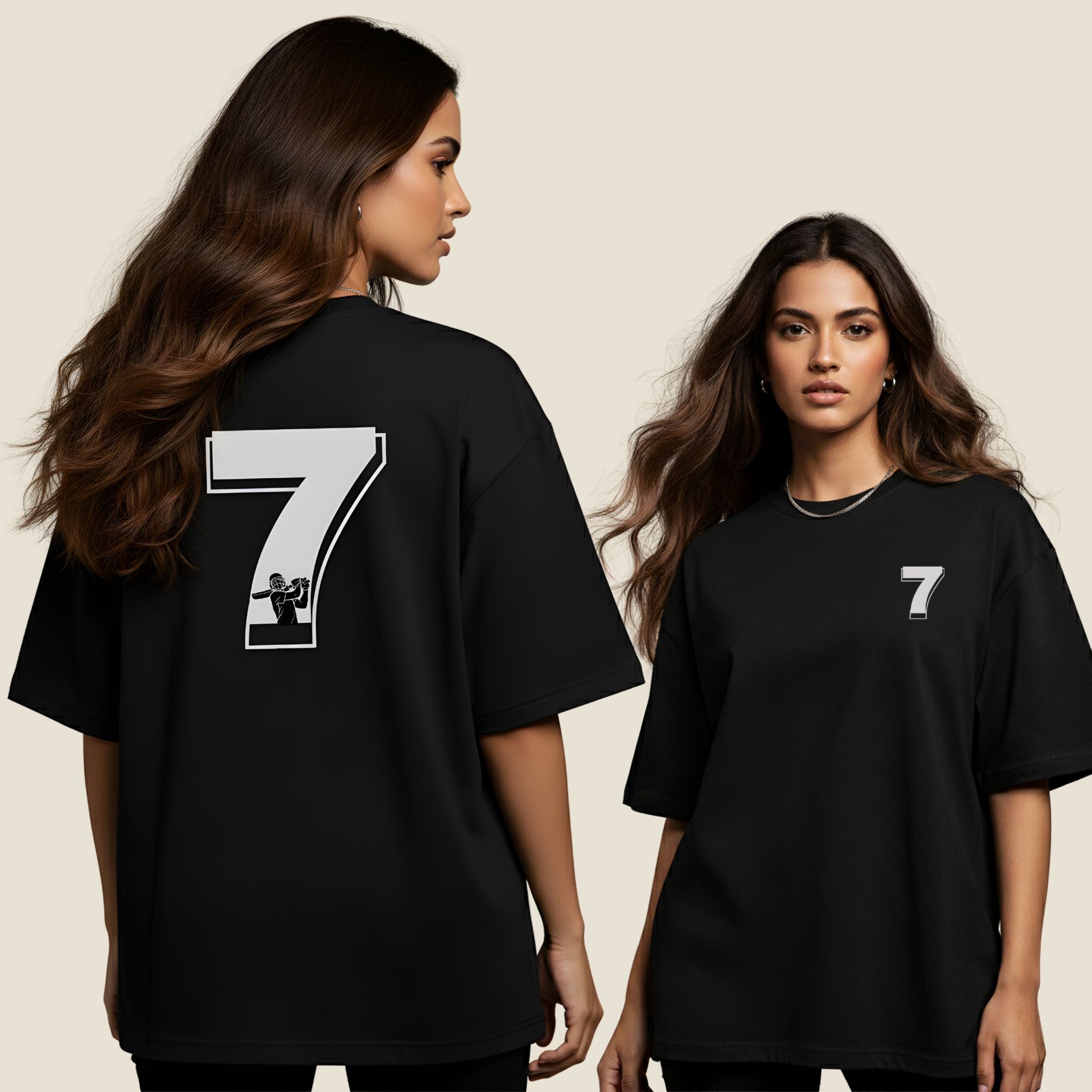 Street Icon: Oversized '7' Number Unisex T-Shirt | Premium Cotton