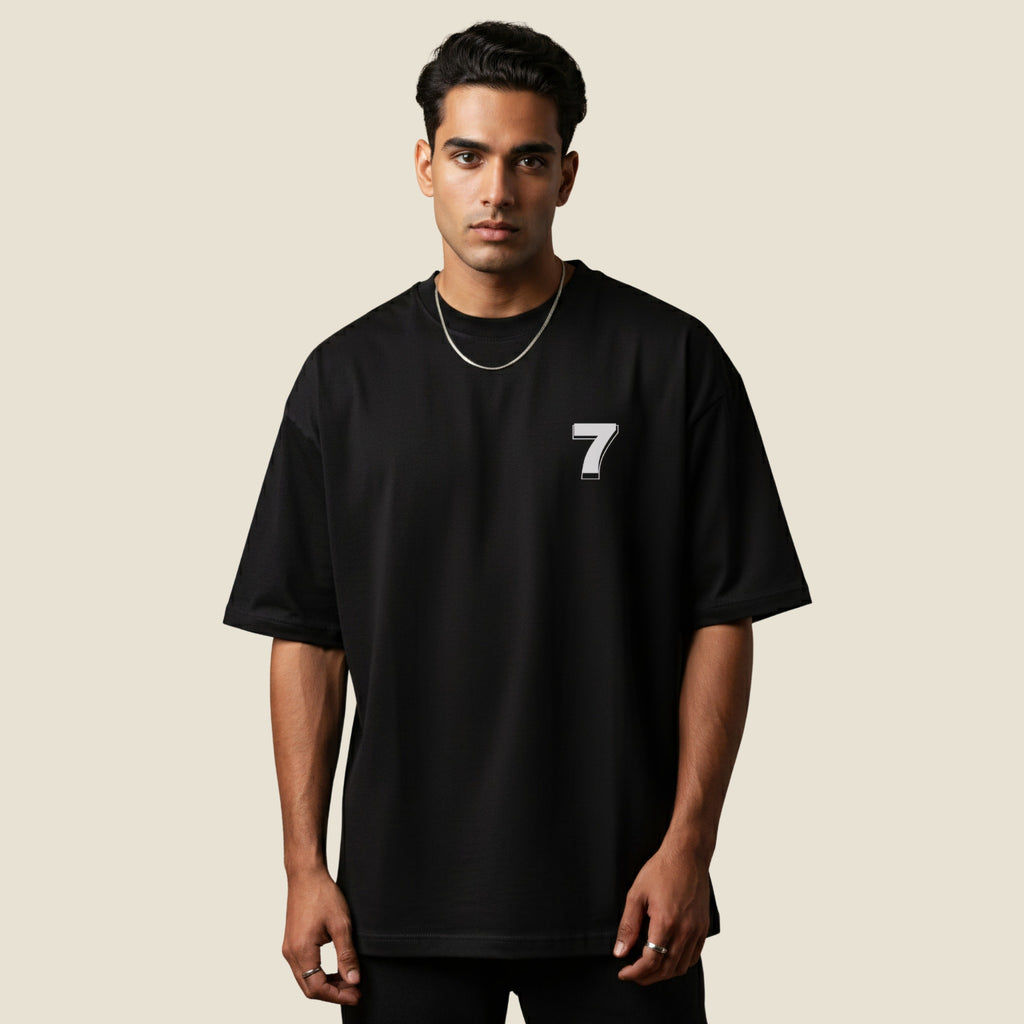 Street Icon: Oversized '7' Number Unisex T-Shirt | Premium Cotton