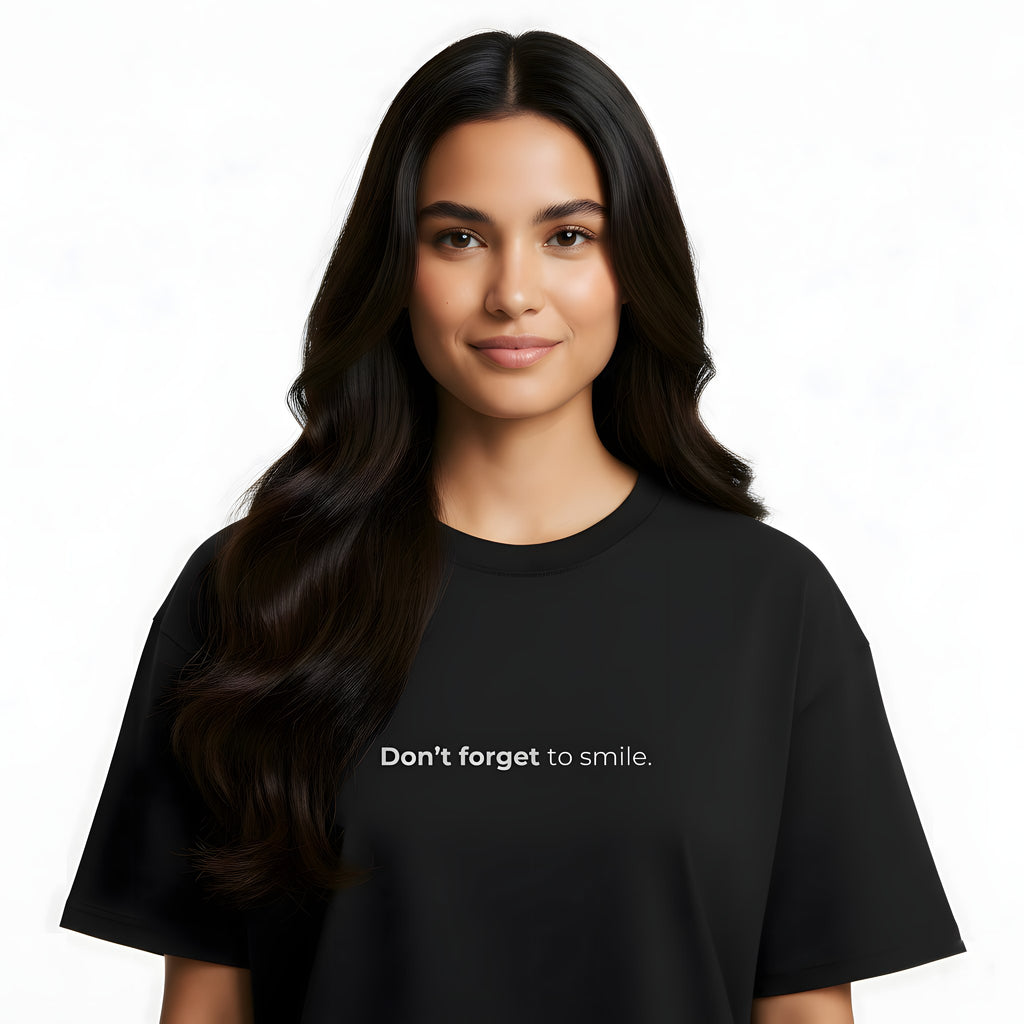 Oversized 'Smile' Streetwear Unisex Tee | Premium Cotton