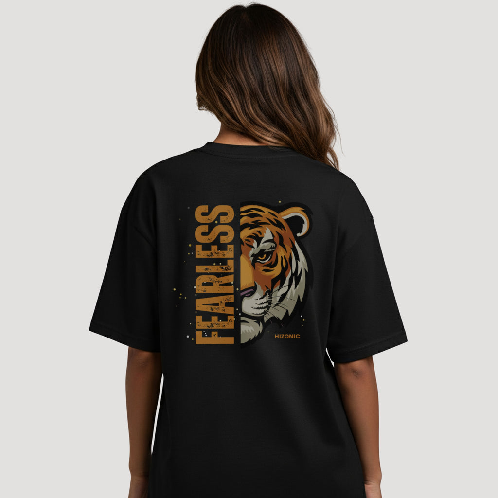 FEARLESS Tiger Unisex Oversized Tee | Premium Cotton