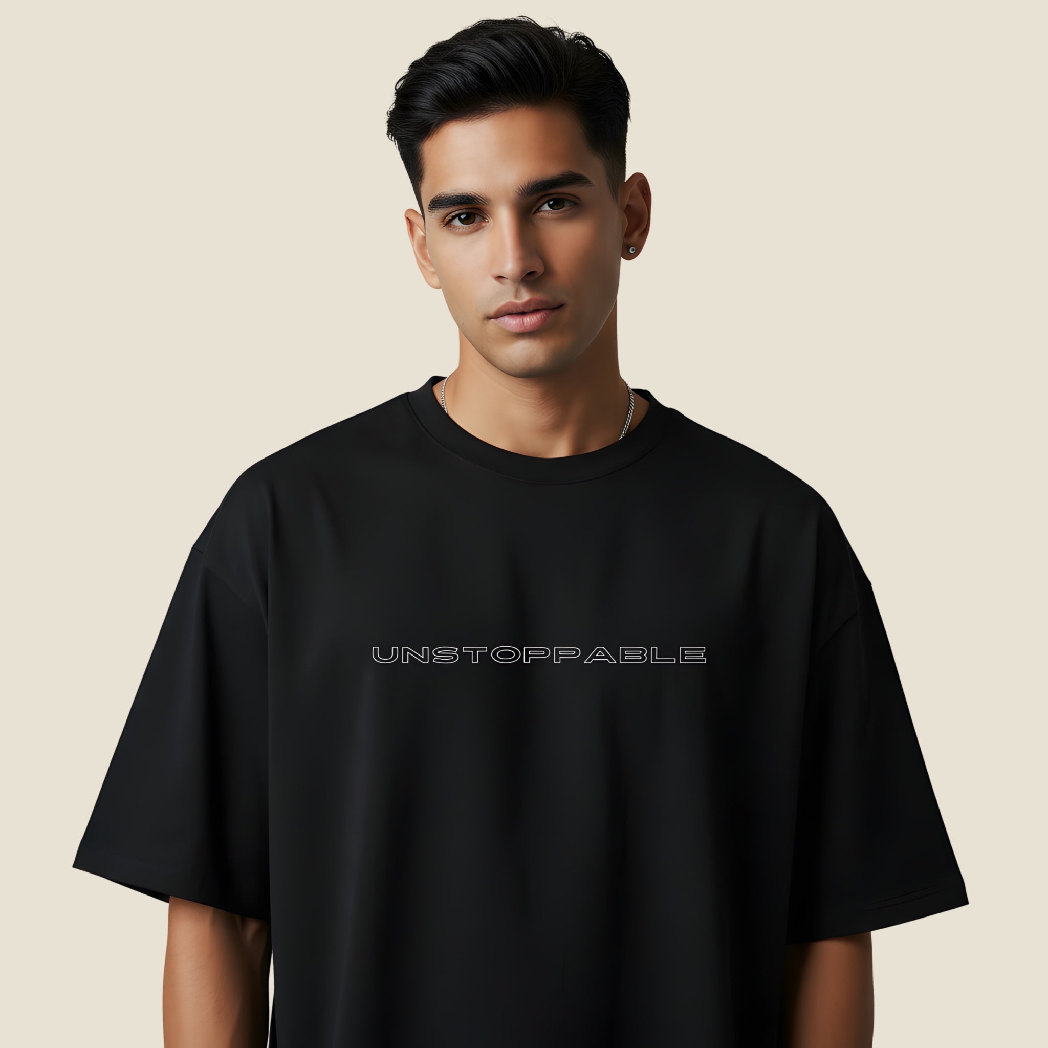 BE UNSTOPPABLE Premium Unisex Oversized Tee | Retro Sunset Drop
