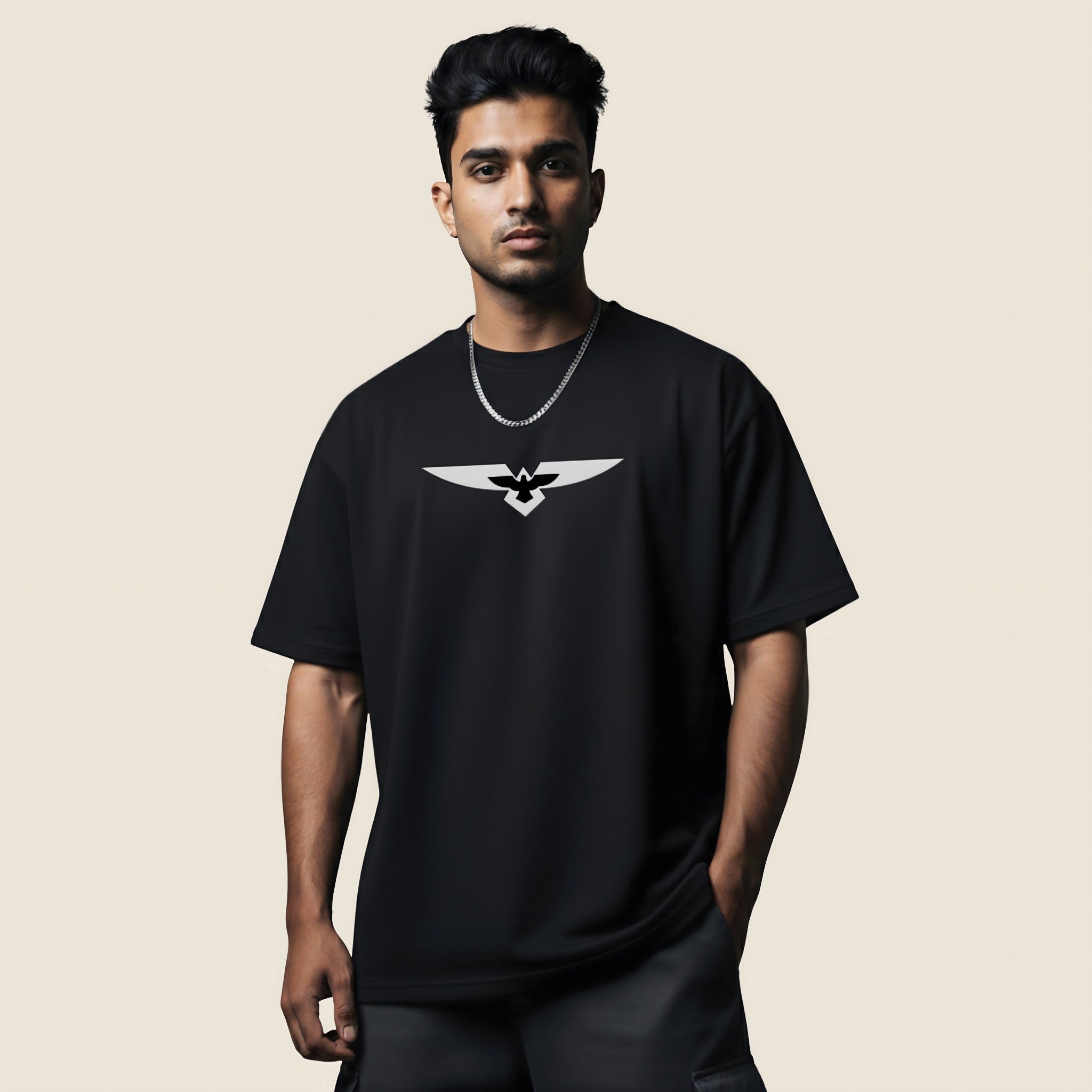 Eagle Icon Unisex Oversized Tee | Premium Cotton